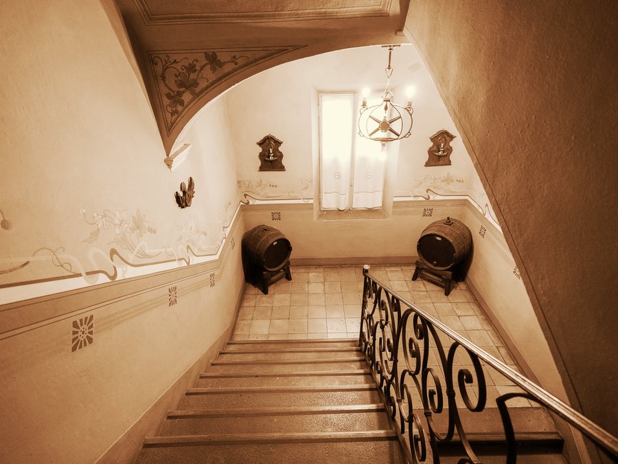 La scalinata del Museo del Balsamico Tradizionale